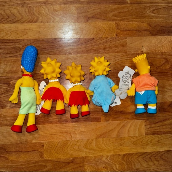 Vtg The Simpsons Family Dolls Burger King Toys 1990 Lisa, Bart, Maggie, Marge - Picture 7 of 12